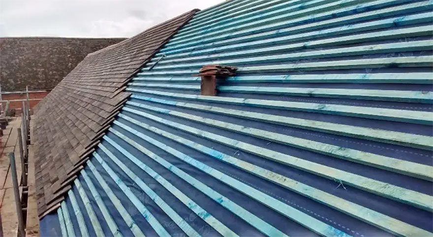 pic of a new roof installation